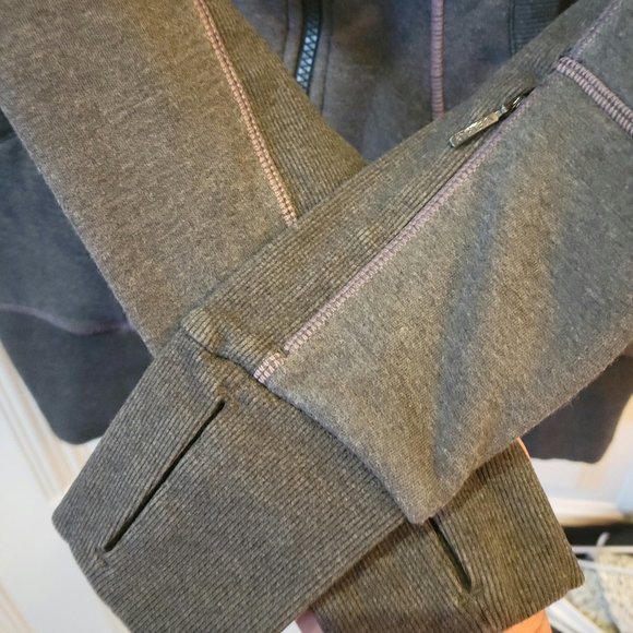 Athleta Full Zip Fleece Lined Gray Hoodie - Picture 5 of 13